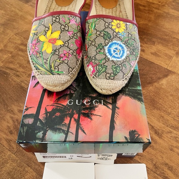 Size 42- Gucci GG Supreme Espadrilles Floral multi - Picture 5 of 7